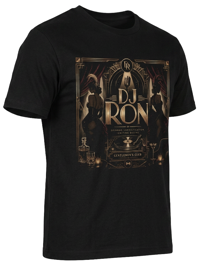 DJ Ron tee mockup