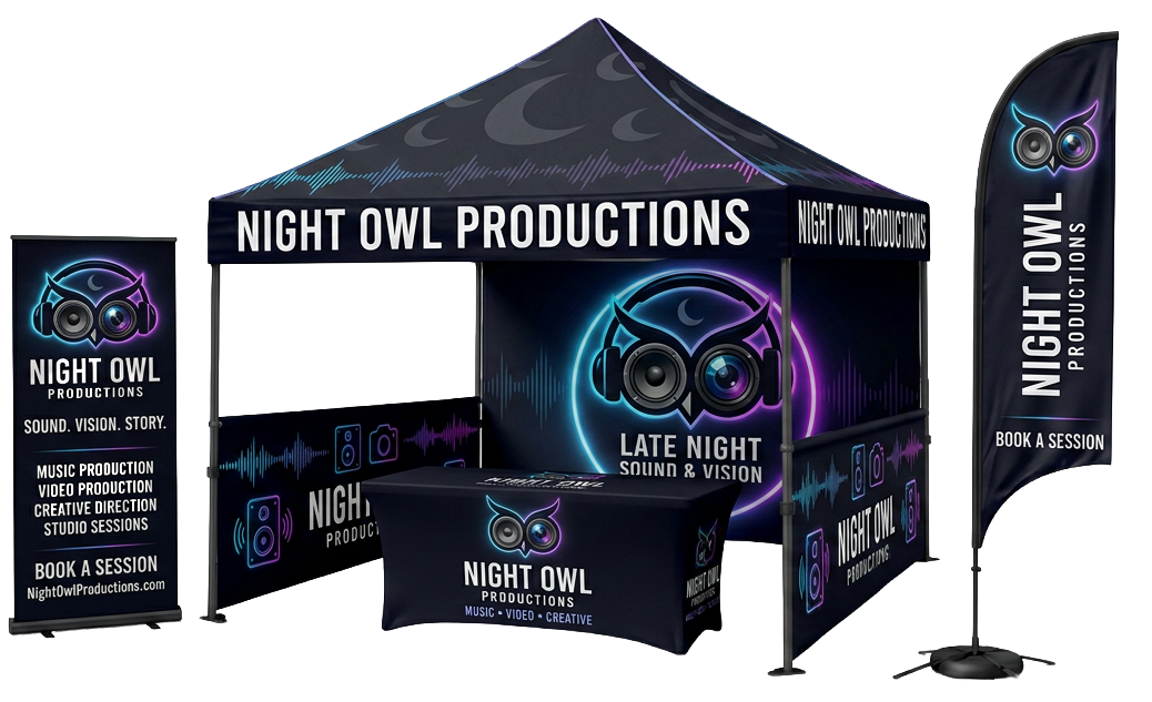 Night Owl event tent display